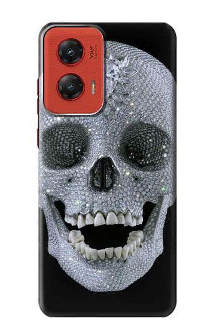 W1286 Diamond Skull Hard Case and Leather Flip Case For Motorola Moto G Stylus 5G (2024)