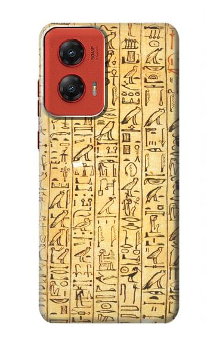 W1625 Egyptian Coffin Texts Hard Case and Leather Flip Case For Motorola Moto G Stylus 5G (2024)