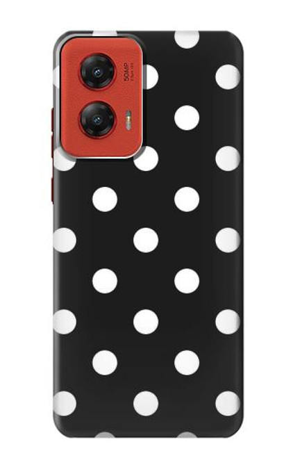 W2299 Black Polka Dots Hard Case and Leather Flip Case For Motorola Moto G Stylus 5G (2024)