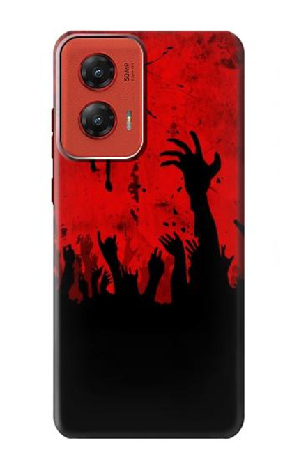 W2458 Zombie Hands Hard Case and Leather Flip Case For Motorola Moto G Stylus 5G (2024)