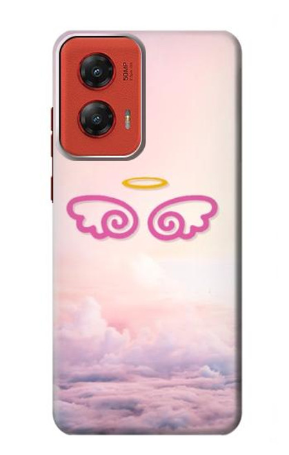 W2514 Cute Angel Wings Hard Case and Leather Flip Case For Motorola Moto G Stylus 5G (2024)