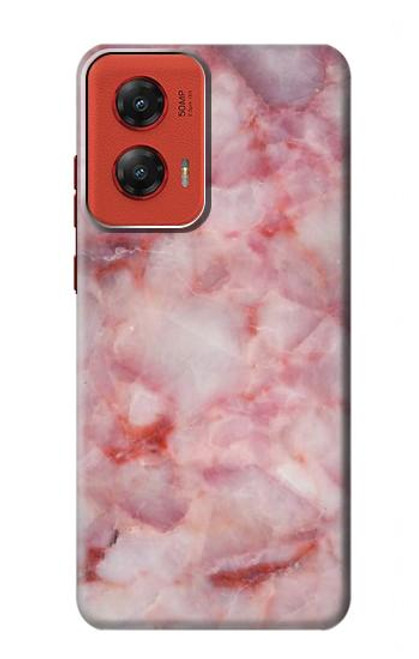 W2843 Pink Marble Texture Hard Case and Leather Flip Case For Motorola Moto G Stylus 5G (2024)