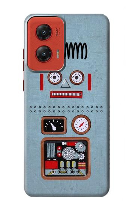 W3040 Retro Robot Toy Hard Case and Leather Flip Case For Motorola Moto G Stylus 5G (2024)