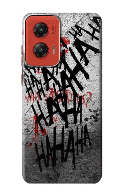 W3073 Joker Hahaha Blood Splash Hard Case and Leather Flip Case For Motorola Moto G Stylus 5G (2024)