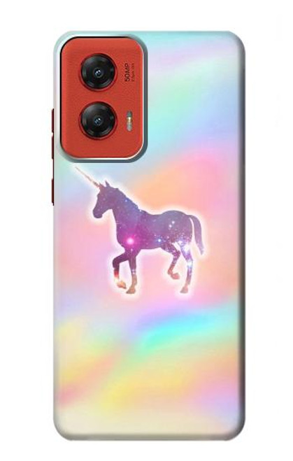 W3203 Rainbow Unicorn Hard Case and Leather Flip Case For Motorola Moto G Stylus 5G (2024)