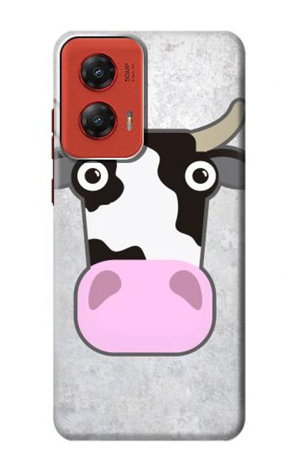 W3257 Cow Cartoon Hard Case and Leather Flip Case For Motorola Moto G Stylus 5G (2024)