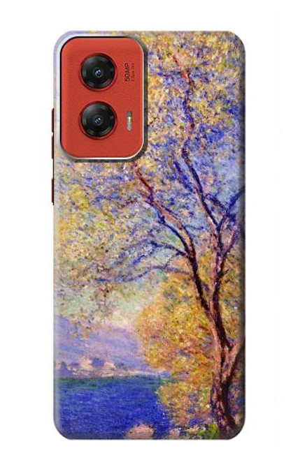 W3339 Claude Monet Antibes Seen from the Salis Gardens Hard Case and Leather Flip Case For Motorola Moto G Stylus 5G (2024)