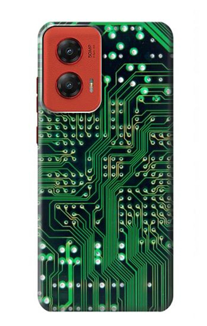 W3392 Electronics Board Circuit Graphic Hard Case and Leather Flip Case For Motorola Moto G Stylus 5G (2024)