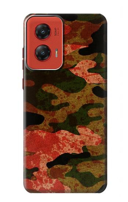 W3393 Camouflage Blood Splatter Hard Case and Leather Flip Case For Motorola Moto G Stylus 5G (2024)