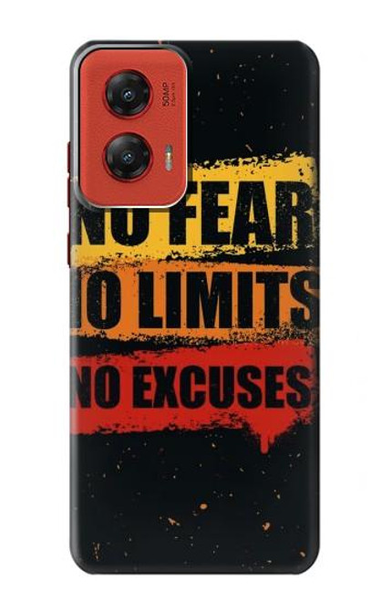 W3492 No Fear Limits Excuses Hard Case and Leather Flip Case For Motorola Moto G Stylus 5G (2024)