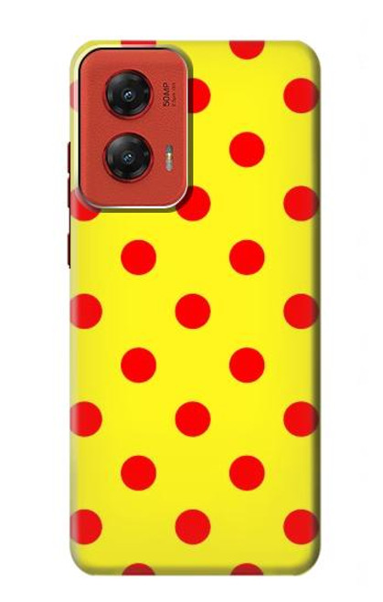 W3526 Red Spot Polka Dot Hard Case and Leather Flip Case For Motorola Moto G Stylus 5G (2024)