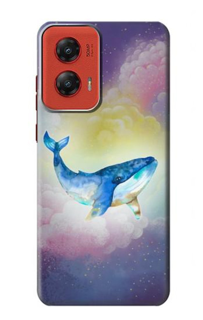 W3802 Dream Whale Pastel Fantasy Hard Case and Leather Flip Case For Motorola Moto G Stylus 5G (2024)