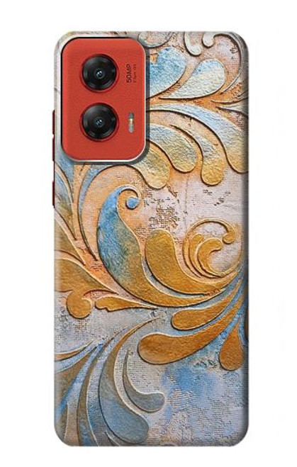 W3875 Canvas Vintage Rugs Hard Case and Leather Flip Case For Motorola Moto G Stylus 5G (2024)