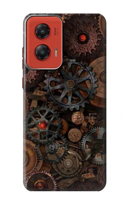 W3884 Steampunk Mechanical Gears Hard Case and Leather Flip Case For Motorola Moto G Stylus 5G (2024)