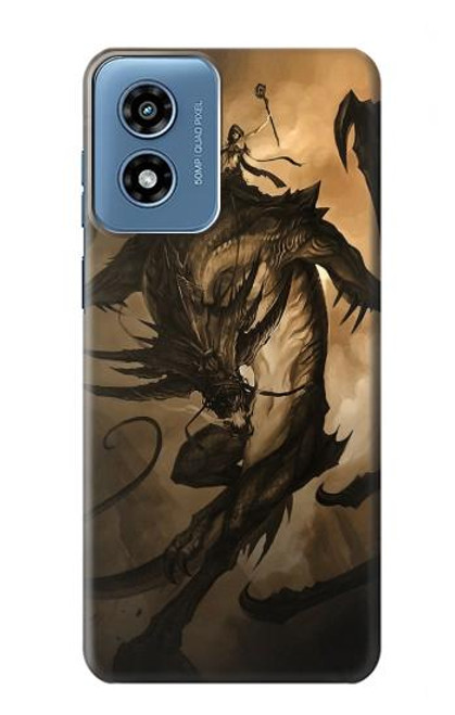 W0388 Dragon Rider Hard Case and Leather Flip Case For Motorola Moto G Play 4G (2024)