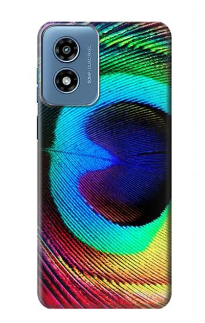 W0511 Peacock Hard Case and Leather Flip Case For Motorola Moto G Play 4G (2024)