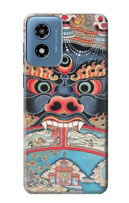 W0572 Tibet Art Hard Case and Leather Flip Case For Motorola Moto G Play 4G (2024)