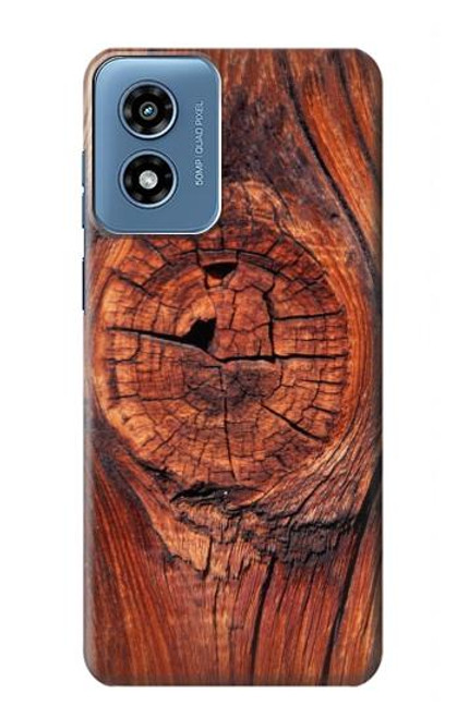 W0603 Wood Graphic Printed Hard Case and Leather Flip Case For Motorola Moto G Play 4G (2024)