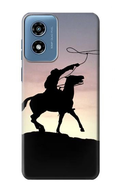 W0773 Cowboy Hard Case and Leather Flip Case For Motorola Moto G Play 4G (2024)