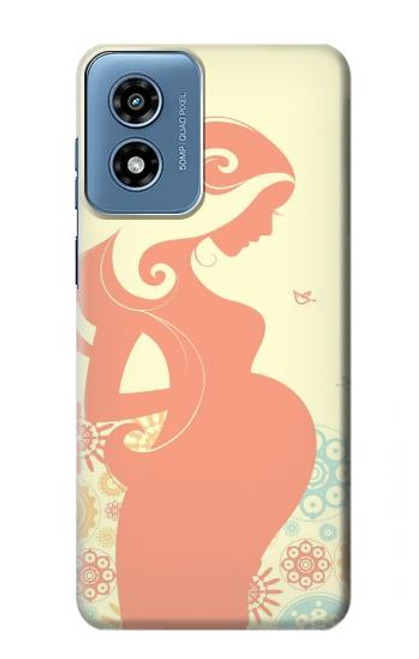 W0815 Pregnant Art Hard Case and Leather Flip Case For Motorola Moto G Play 4G (2024)