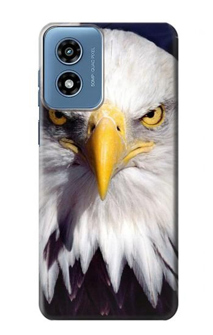 W0854 Eagle American Hard Case and Leather Flip Case For Motorola Moto G Play 4G (2024)