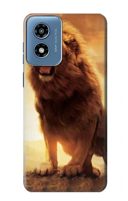 W1957 Lion Aslan Hard Case and Leather Flip Case For Motorola Moto G Play 4G (2024)