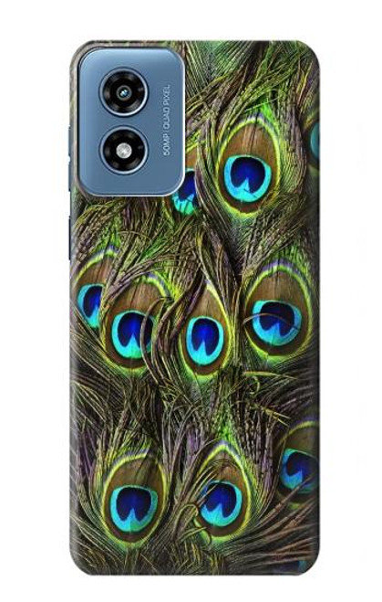 W1965 Peacock Feather Hard Case and Leather Flip Case For Motorola Moto G Play 4G (2024)