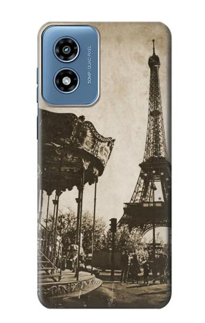 W2174 Eiffel Tower Vintage Paris Hard Case and Leather Flip Case For Motorola Moto G Play 4G (2024)