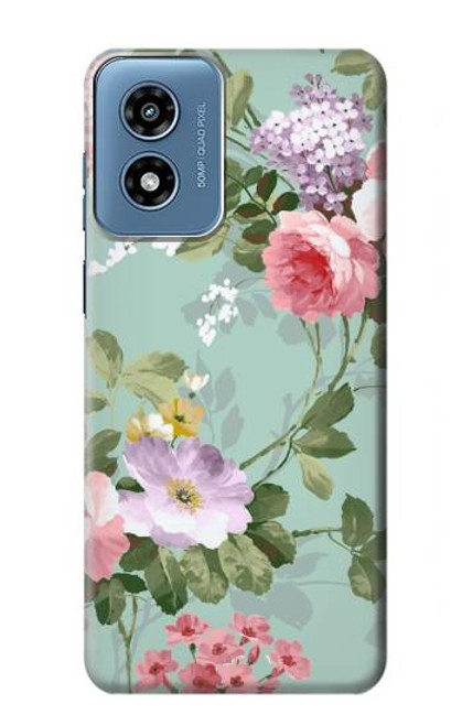 W2178 Flower Floral Art Painting Hard Case and Leather Flip Case For Motorola Moto G Play 4G (2024)