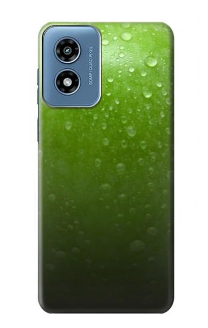 W2475 Green Apple Texture Seamless Hard Case and Leather Flip Case For Motorola Moto G Play 4G (2024)