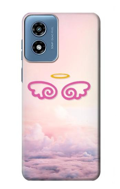 W2514 Cute Angel Wings Hard Case and Leather Flip Case For Motorola Moto G Play 4G (2024)