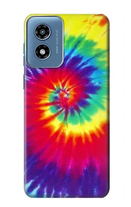 W2884 Tie Dye Swirl Color Hard Case and Leather Flip Case For Motorola Moto G Play 4G (2024)