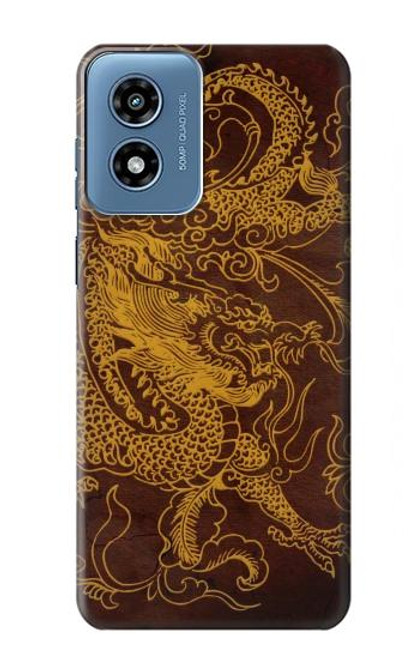 W2911 Chinese Dragon Hard Case and Leather Flip Case For Motorola Moto G Play 4G (2024)