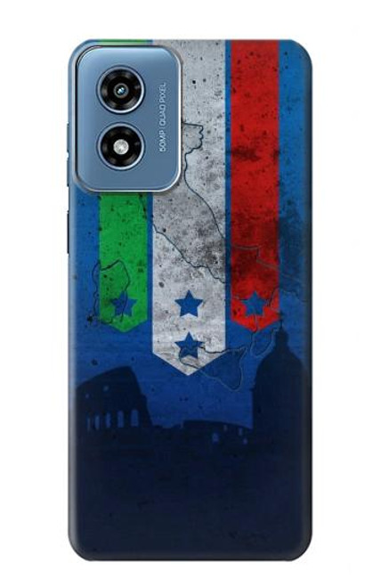 W2983 Italy Football Soccer Hard Case and Leather Flip Case For Motorola Moto G Play 4G (2024)