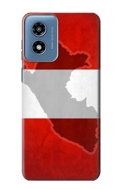 W3018 Peru Flag Hard Case and Leather Flip Case For Motorola Moto G Play 4G (2024)