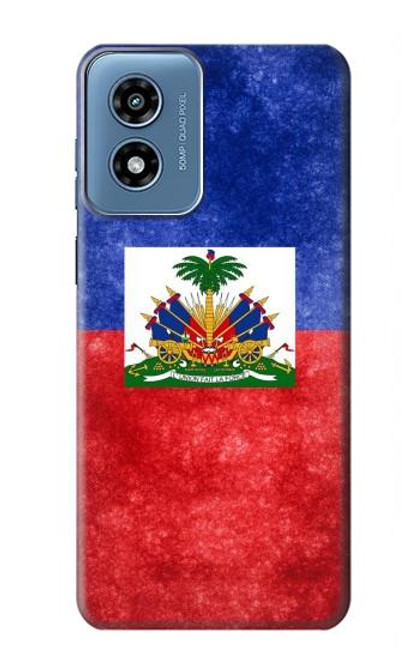 W3022 Haiti Flag Hard Case and Leather Flip Case For Motorola Moto G Play 4G (2024)