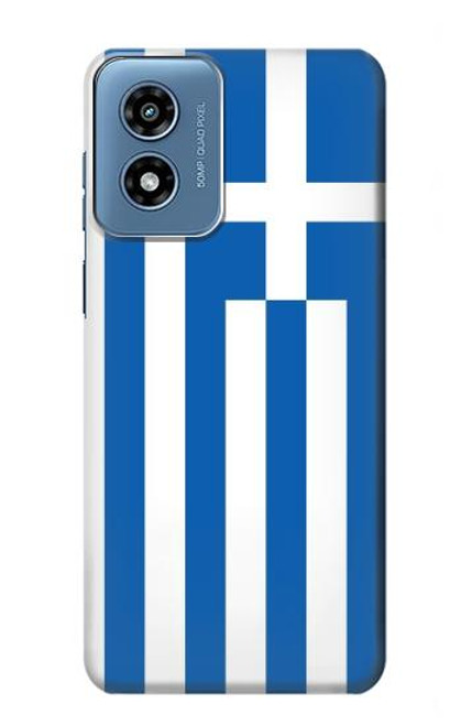 W3102 Flag of Greece Hard Case and Leather Flip Case For Motorola Moto G Play 4G (2024)