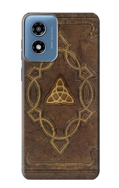 W3219 Spell Book Cover Hard Case and Leather Flip Case For Motorola Moto G Play 4G (2024)