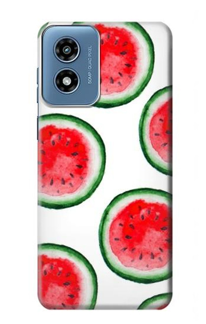 W3236 Watermelon Pattern Hard Case and Leather Flip Case For Motorola Moto G Play 4G (2024)