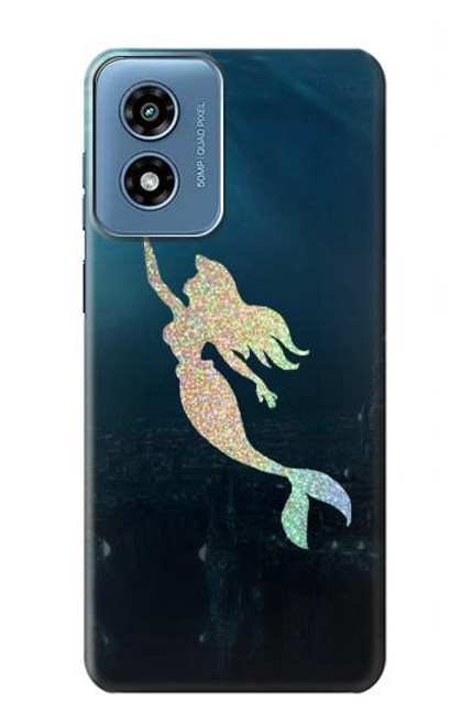 W3250 Mermaid Undersea Hard Case and Leather Flip Case For Motorola Moto G Play 4G (2024)