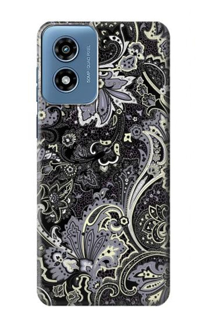 W3251 Batik Flower Pattern Hard Case and Leather Flip Case For Motorola Moto G Play 4G (2024)