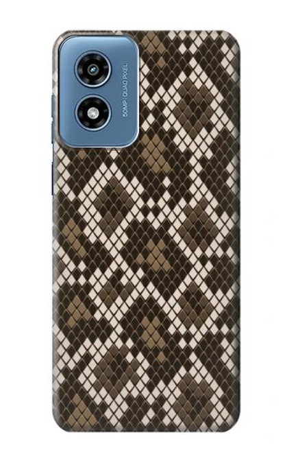 W3389 Seamless Snake Skin Pattern Graphic Hard Case and Leather Flip Case For Motorola Moto G Play 4G (2024)