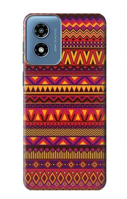 W3404 Aztecs Pattern Hard Case and Leather Flip Case For Motorola Moto G Play 4G (2024)