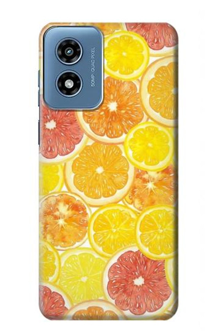 W3408 Lemon Hard Case and Leather Flip Case For Motorola Moto G Play 4G (2024)