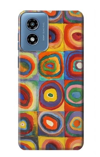 W3409 Squares Concentric Circles Hard Case and Leather Flip Case For Motorola Moto G Play 4G (2024)