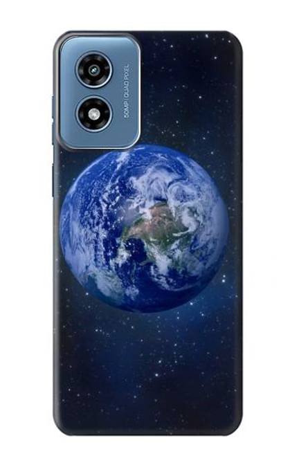 W3430 Blue Planet Hard Case and Leather Flip Case For Motorola Moto G Play 4G (2024)