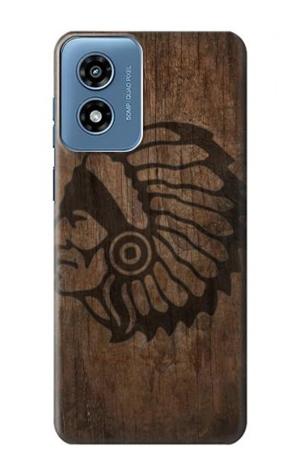 W3443 Indian Head Hard Case and Leather Flip Case For Motorola Moto G Play 4G (2024)