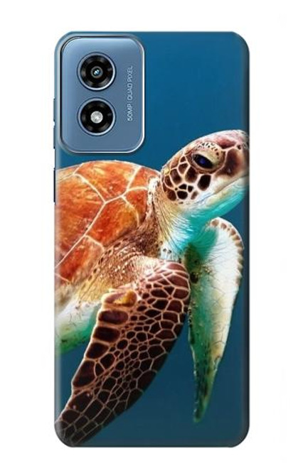 W3497 Green Sea Turtle Hard Case and Leather Flip Case For Motorola Moto G Play 4G (2024)