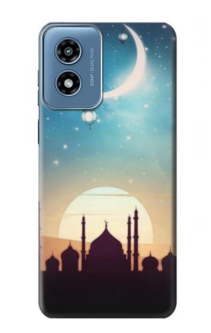 W3502 Islamic Sunset Hard Case and Leather Flip Case For Motorola Moto G Play 4G (2024)