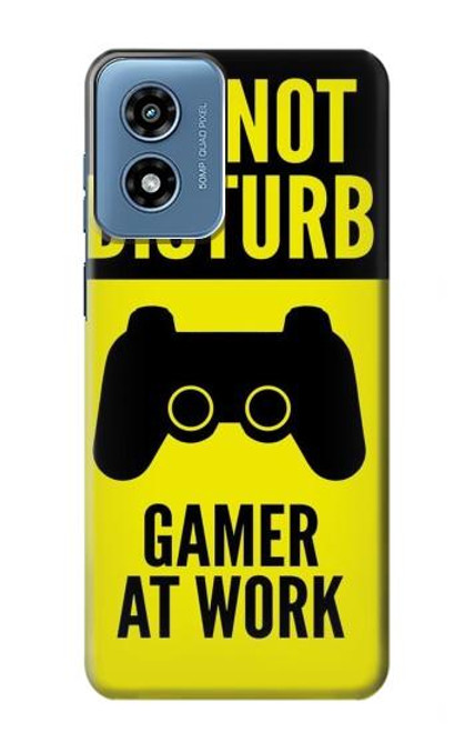 W3515 Gamer Work Hard Case and Leather Flip Case For Motorola Moto G Play 4G (2024)